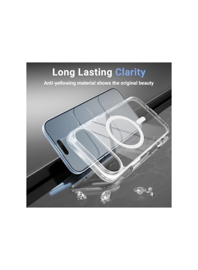 أكاليكس جراب مغناطيسي شفاف لهاتف آيفون 17 إير، مقاوم للخدوش والصدمات، جراب حماية لهاتف آيفون 17 إير مقاس 6.5 بوصة - Image 3